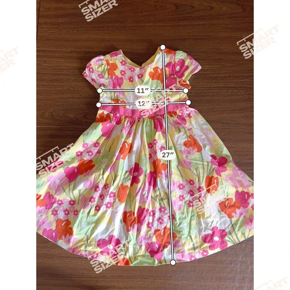 Gymboree Dress Kids Size 6 Multi Floral Cutout Back Summer Sundress Bright 2012